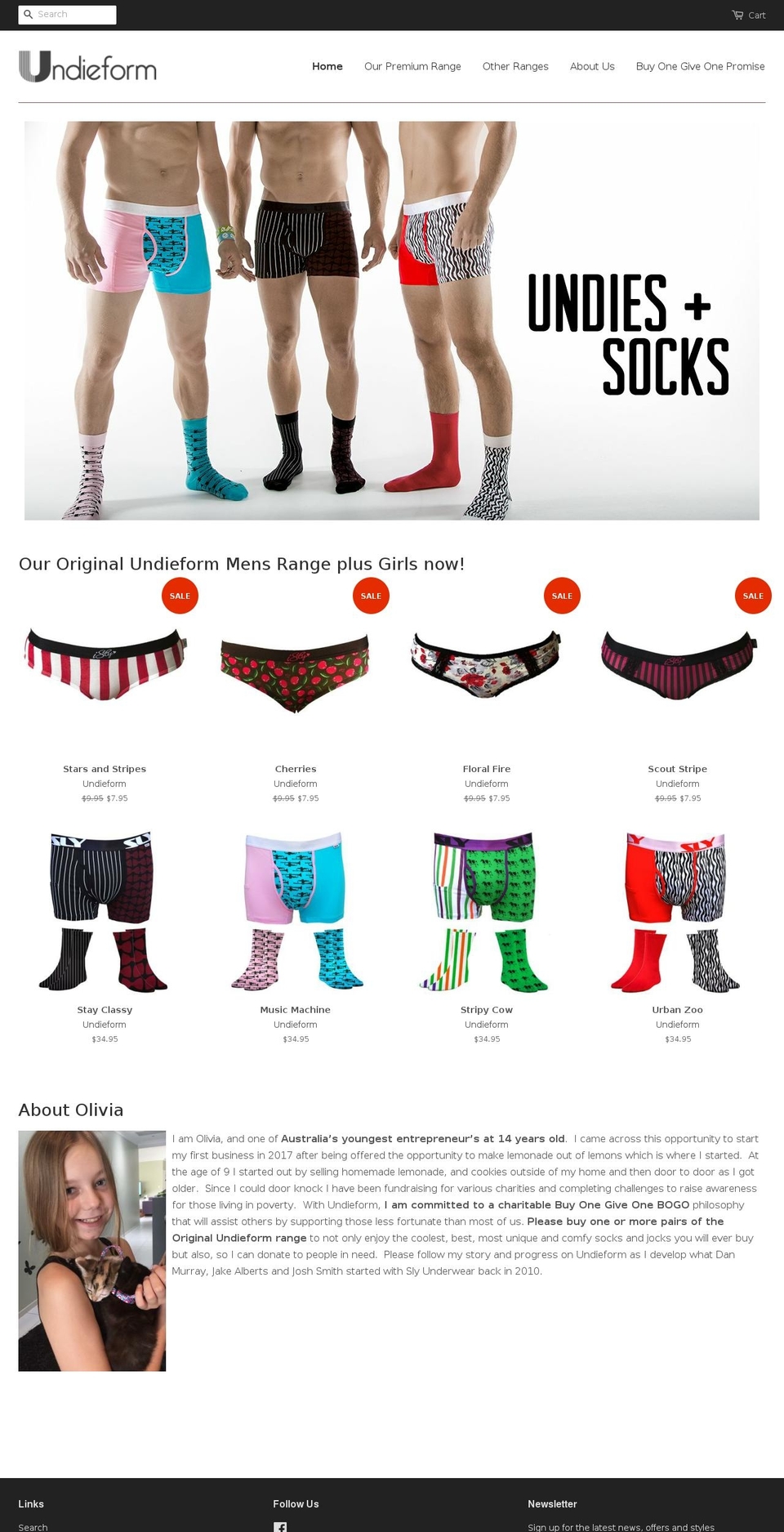 undieform.com — Shopify storefront screenshot