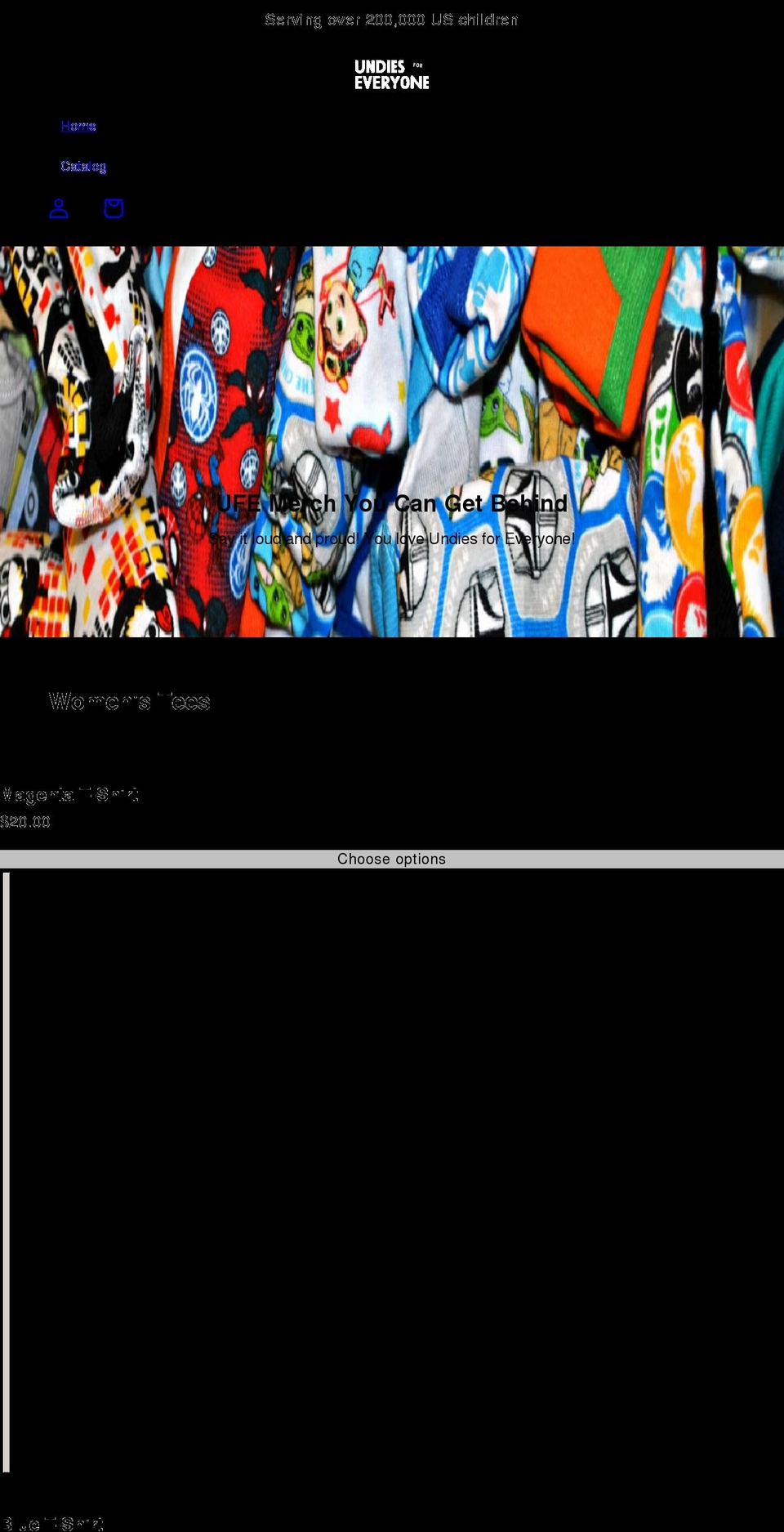 undies-for-everyone.myshopify.com shopify website screenshot