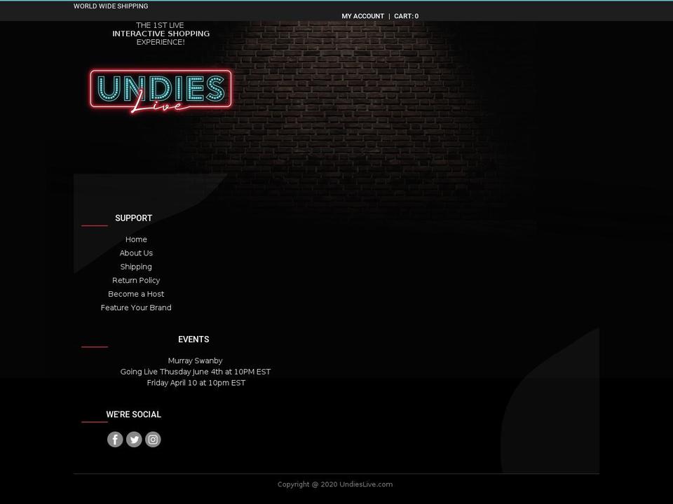 MAIN - Shopify theme site example undieslive.com