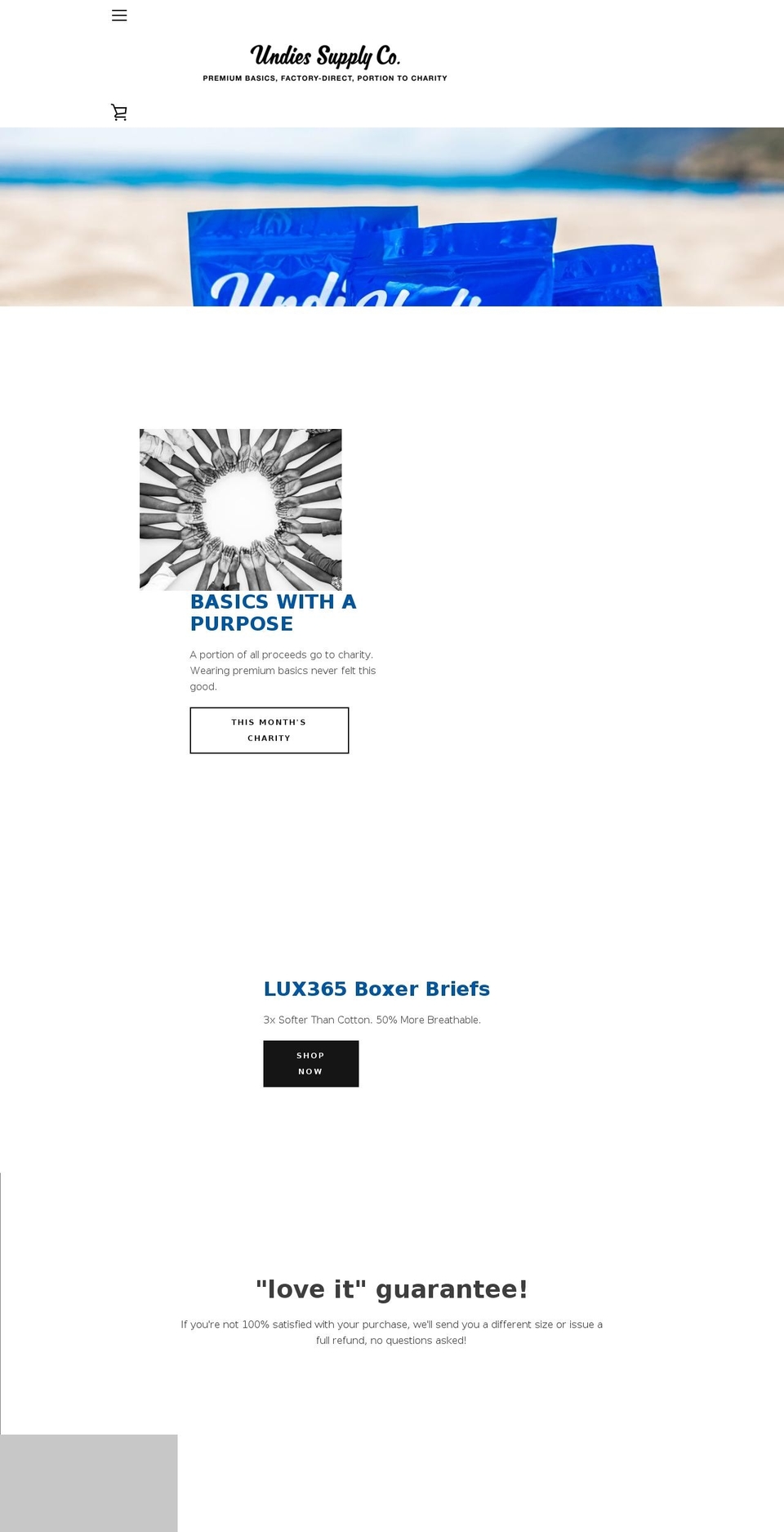 undiessupply.com shopify website screenshot
