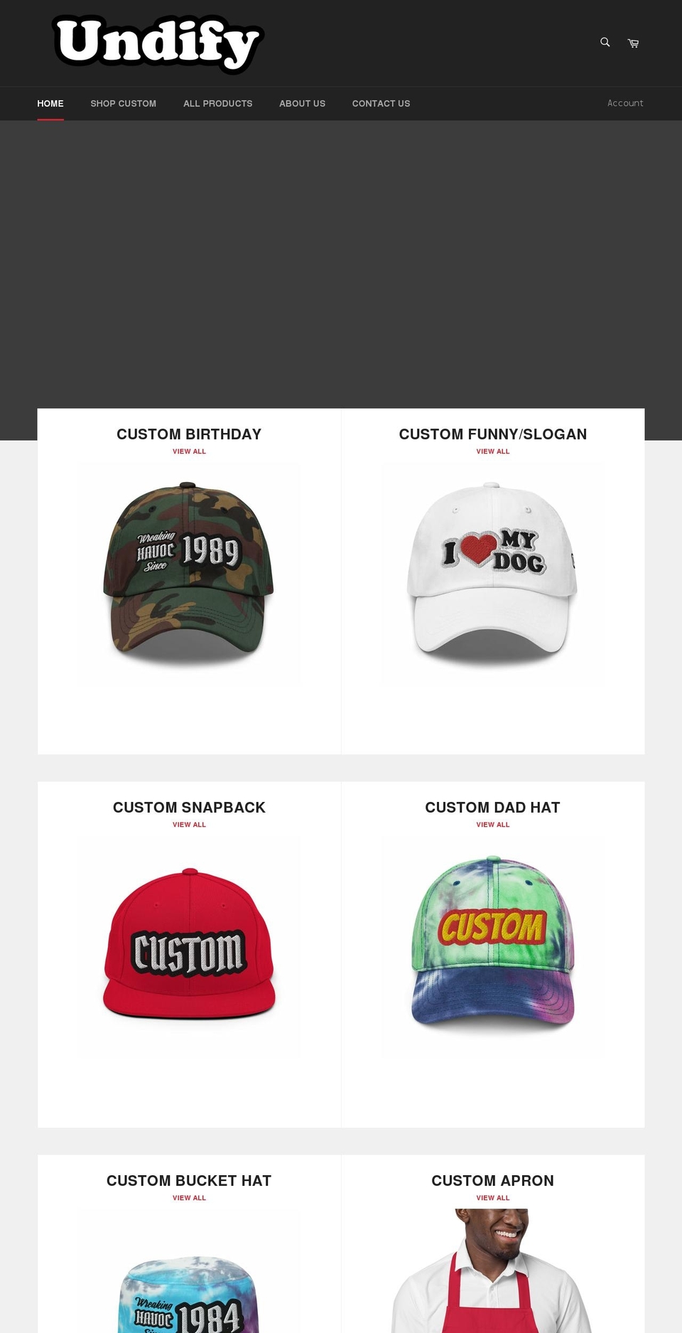 undify.com shopify website screenshot