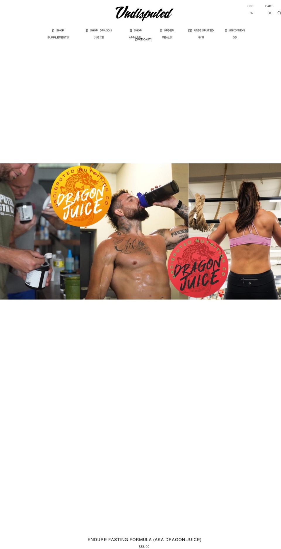 undisputednutritionco.com shopify website screenshot