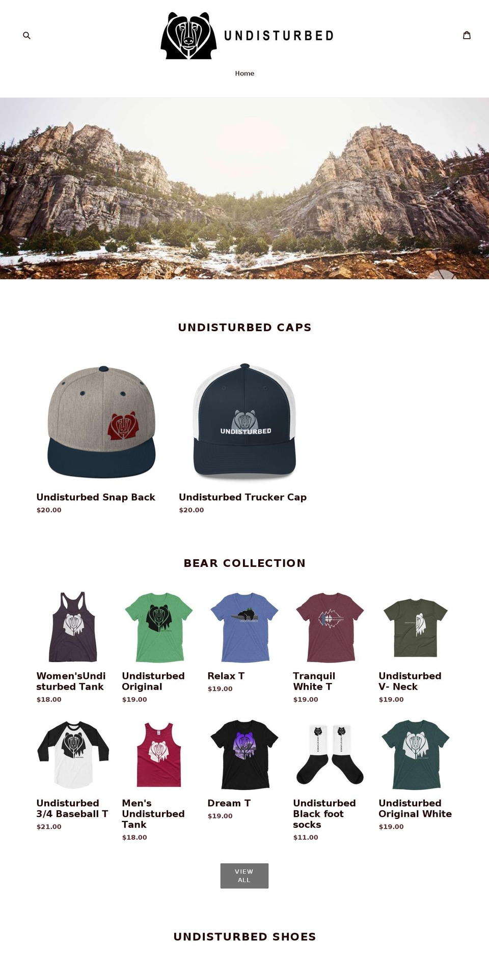 undisturbedco.com — Shopify storefront screenshot