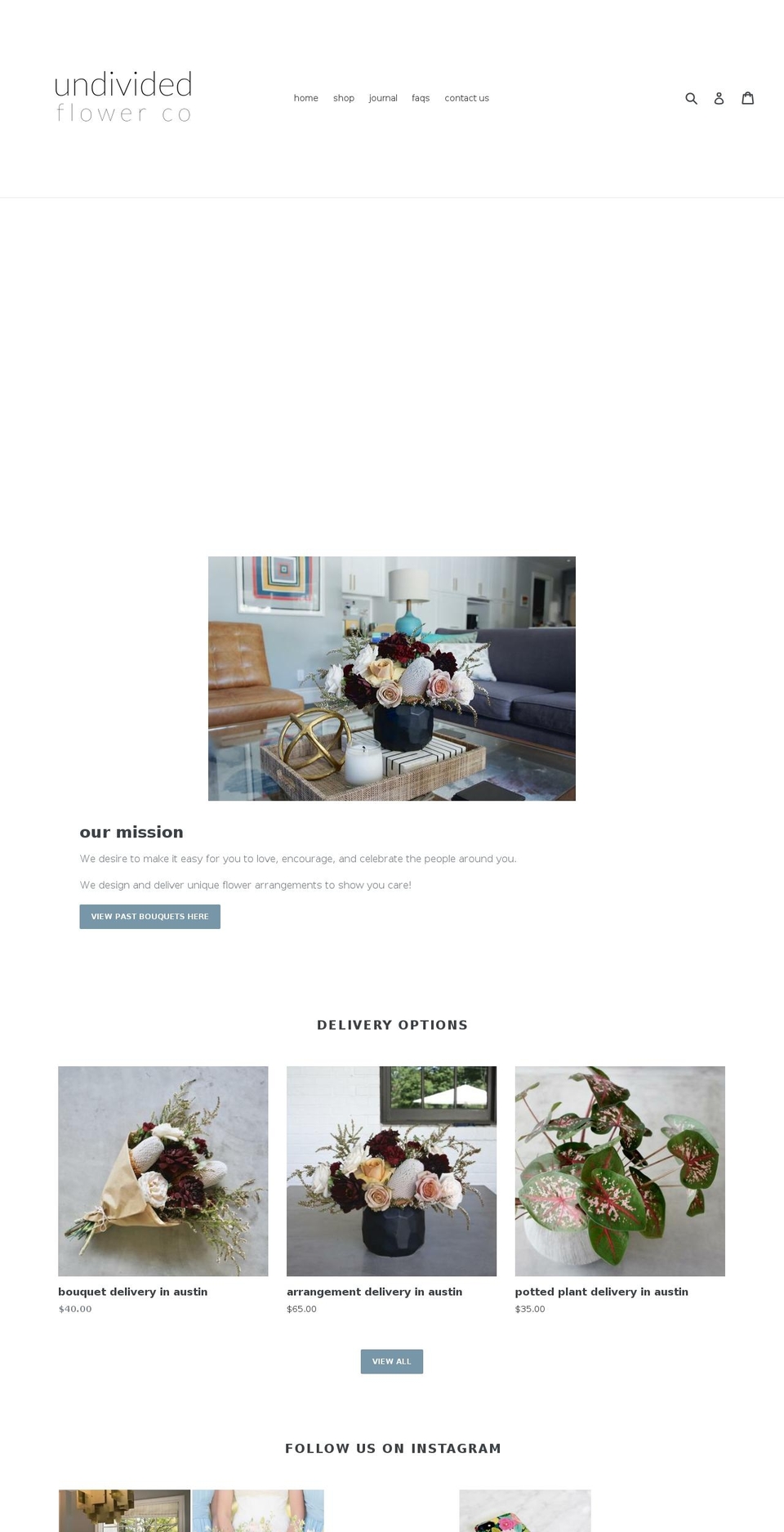 undividedflowerco.com — Shopify storefront screenshot