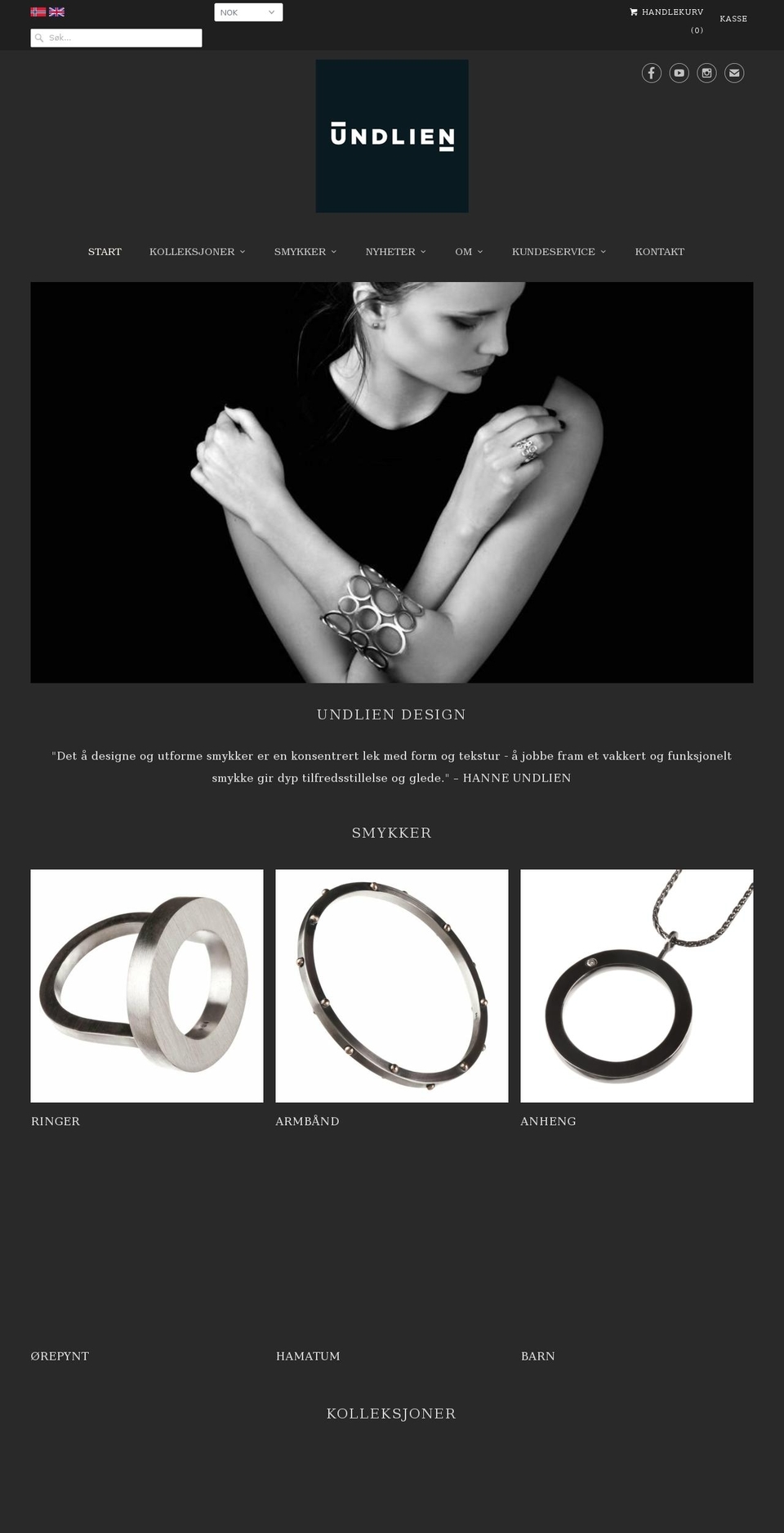 undliendesign.com — Shopify storefront screenshot