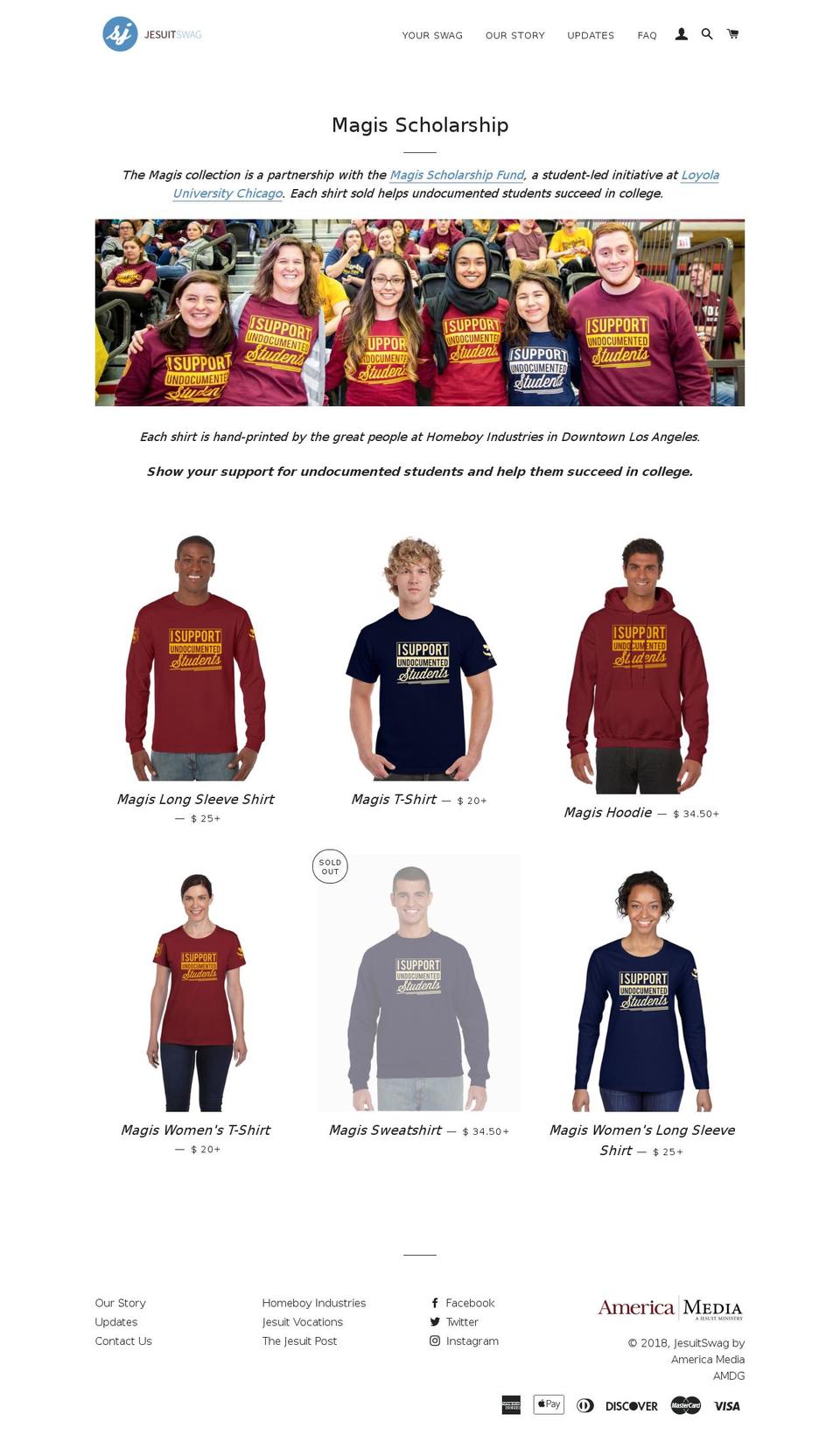 undocumentedstudents.com — Shopify storefront screenshot