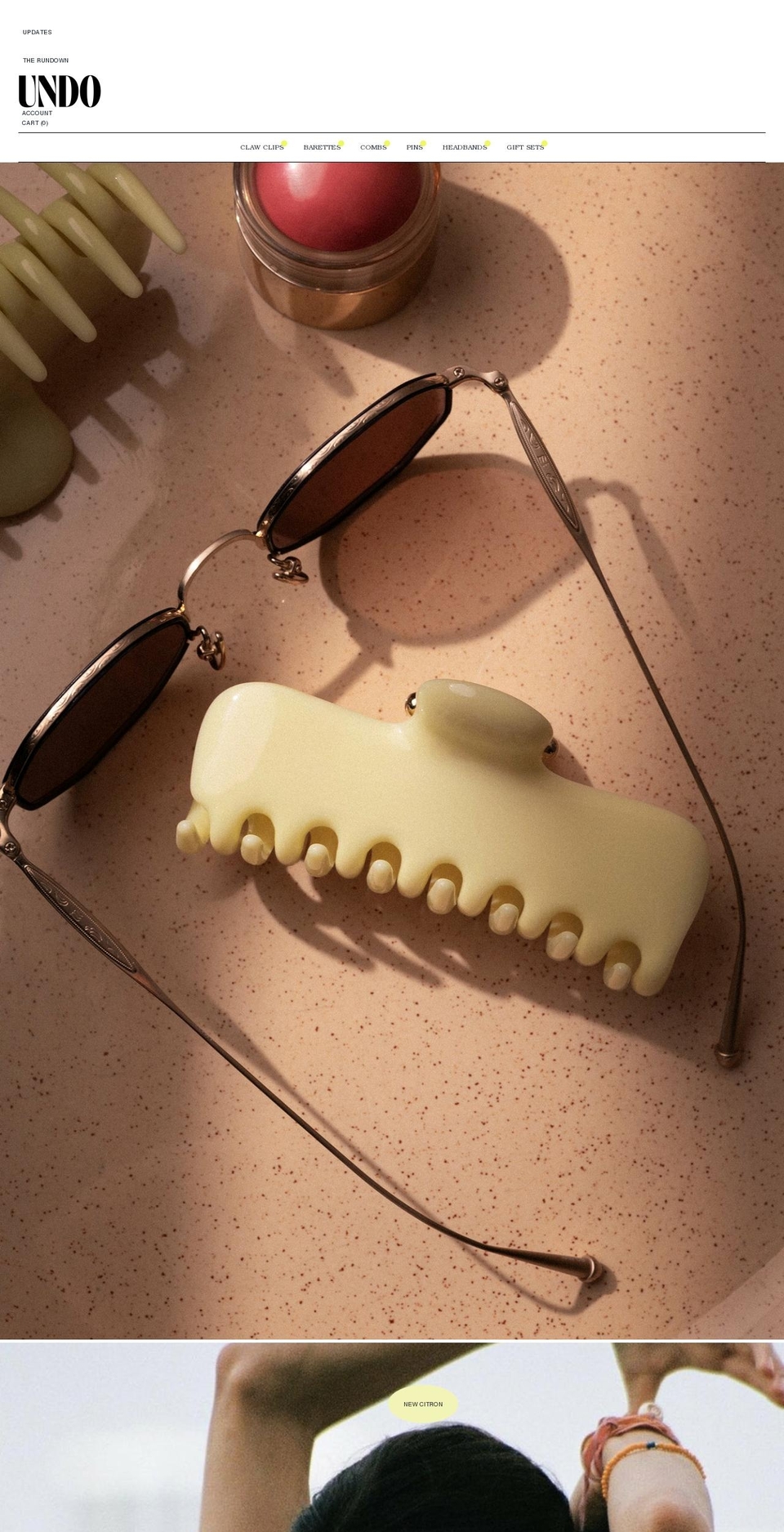 undohairware.com shopify website screenshot