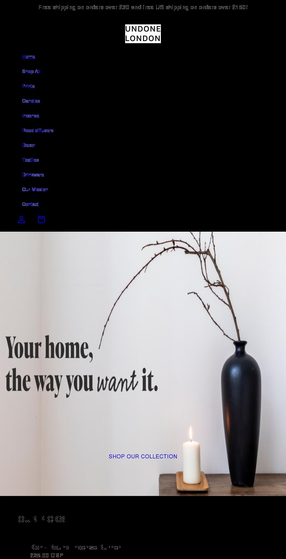 undonelondon.com shopify website screenshot