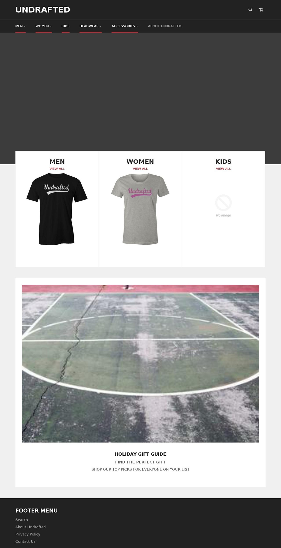 undrafted.co shopify website screenshot