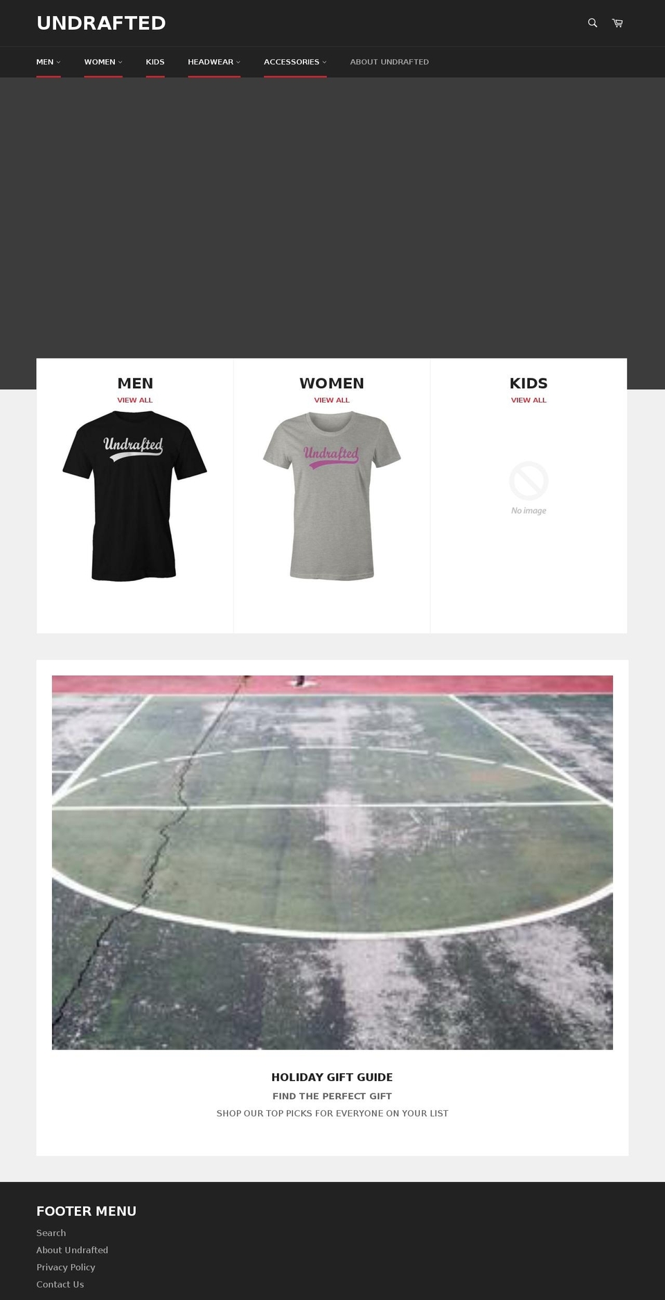 undraftedclothing.com — Shopify storefront screenshot