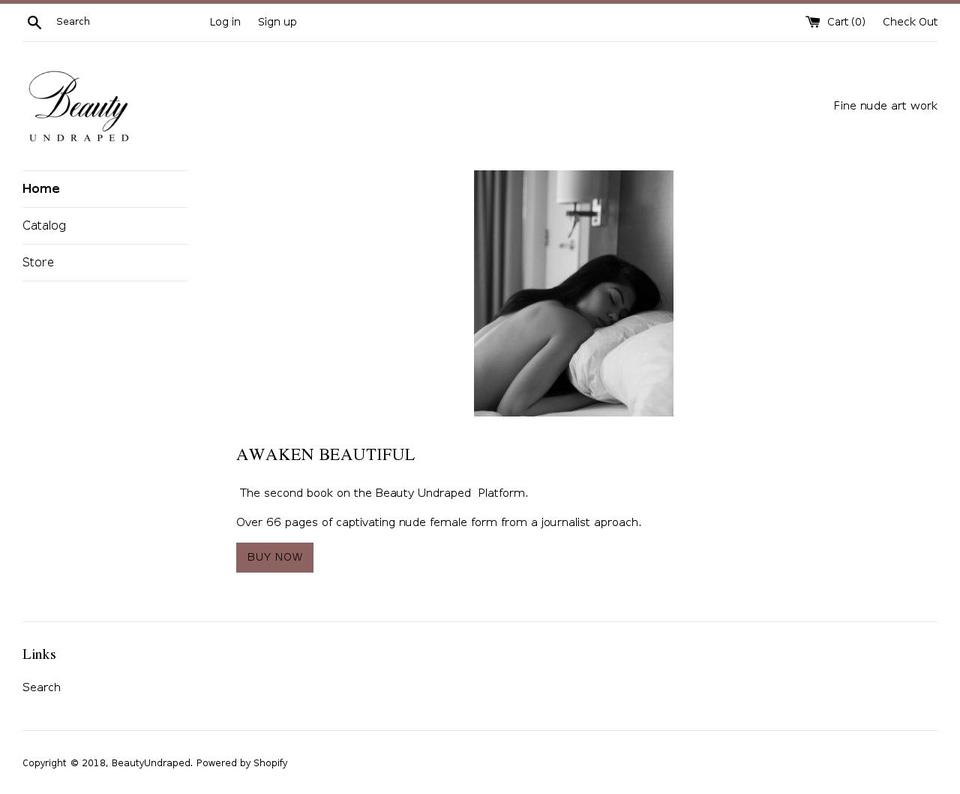 undrapedbeauty.com — Shopify storefront screenshot