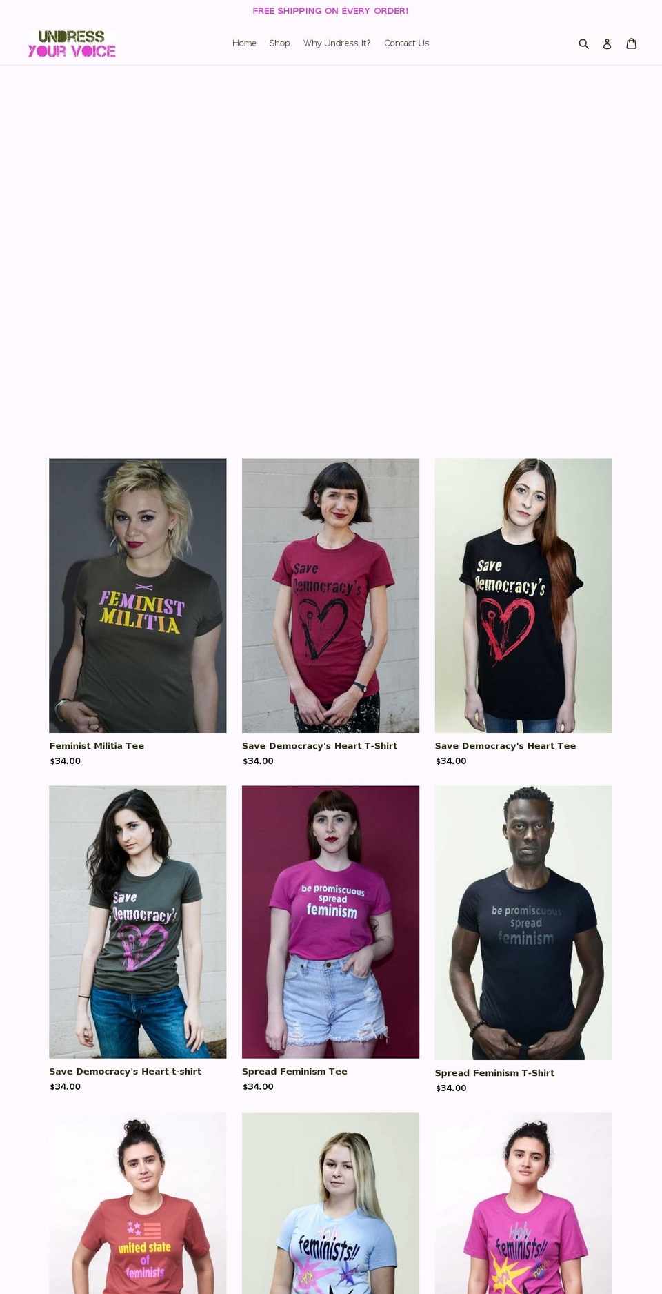NEW DEBUT (March 24, 2017) Shopify theme site example undressyourvoice.com