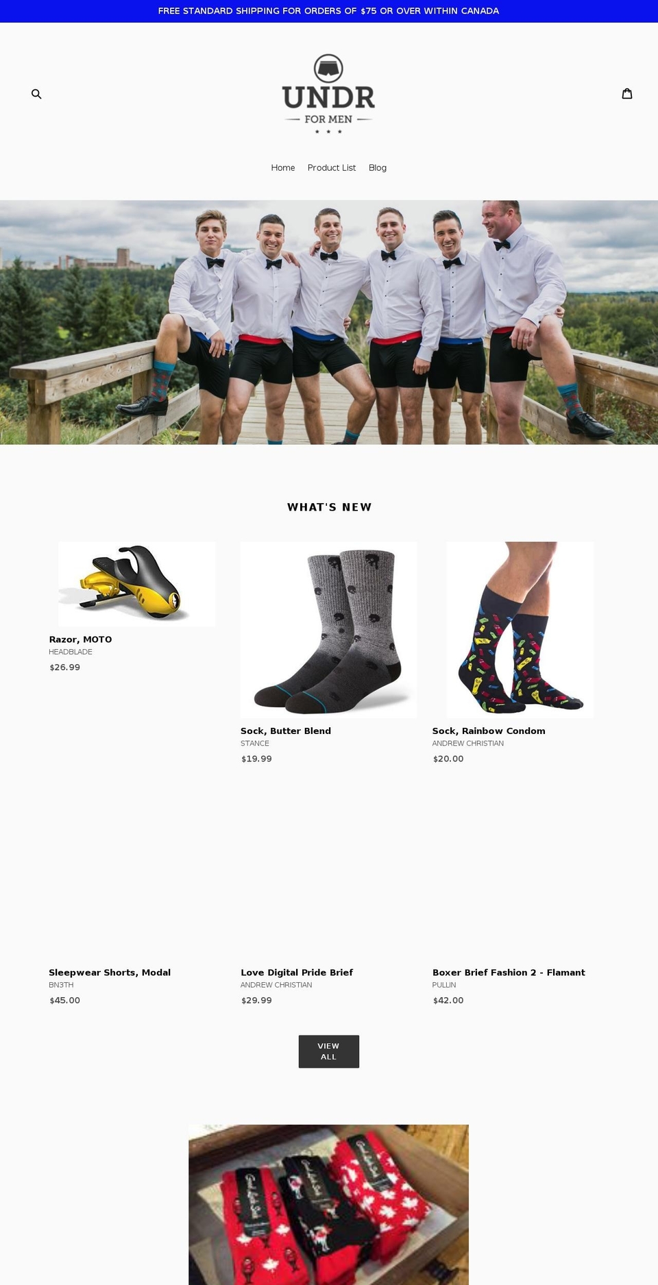 undrformen.com — Shopify storefront screenshot