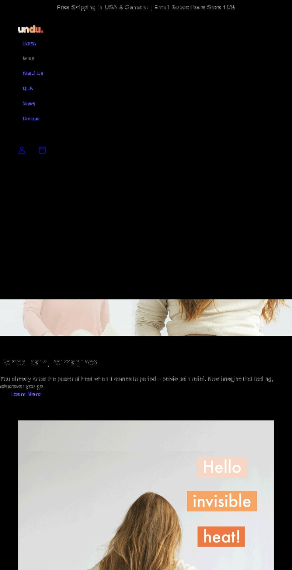 unduwearables.com shopify website screenshot