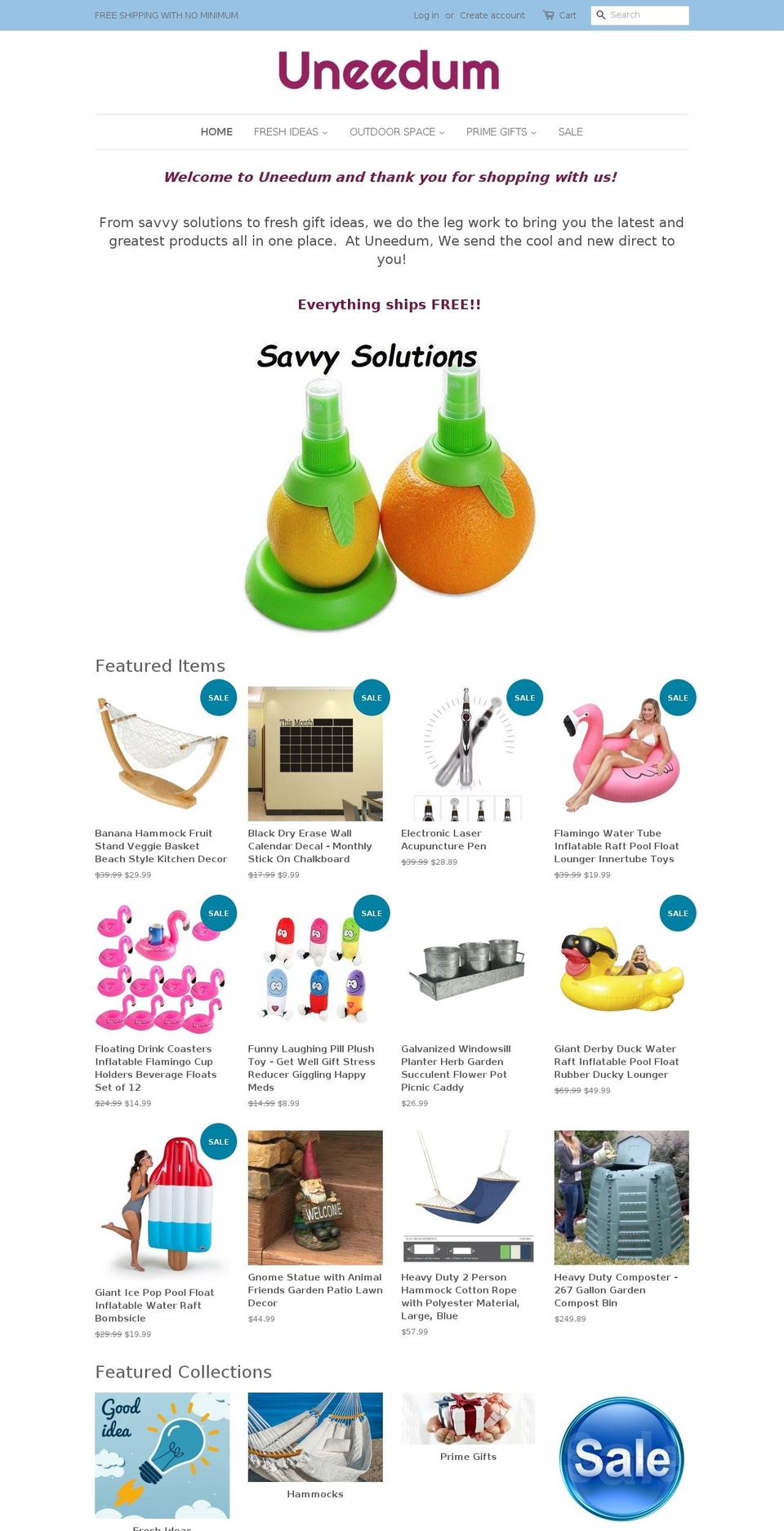 uneedum.com shopify website screenshot