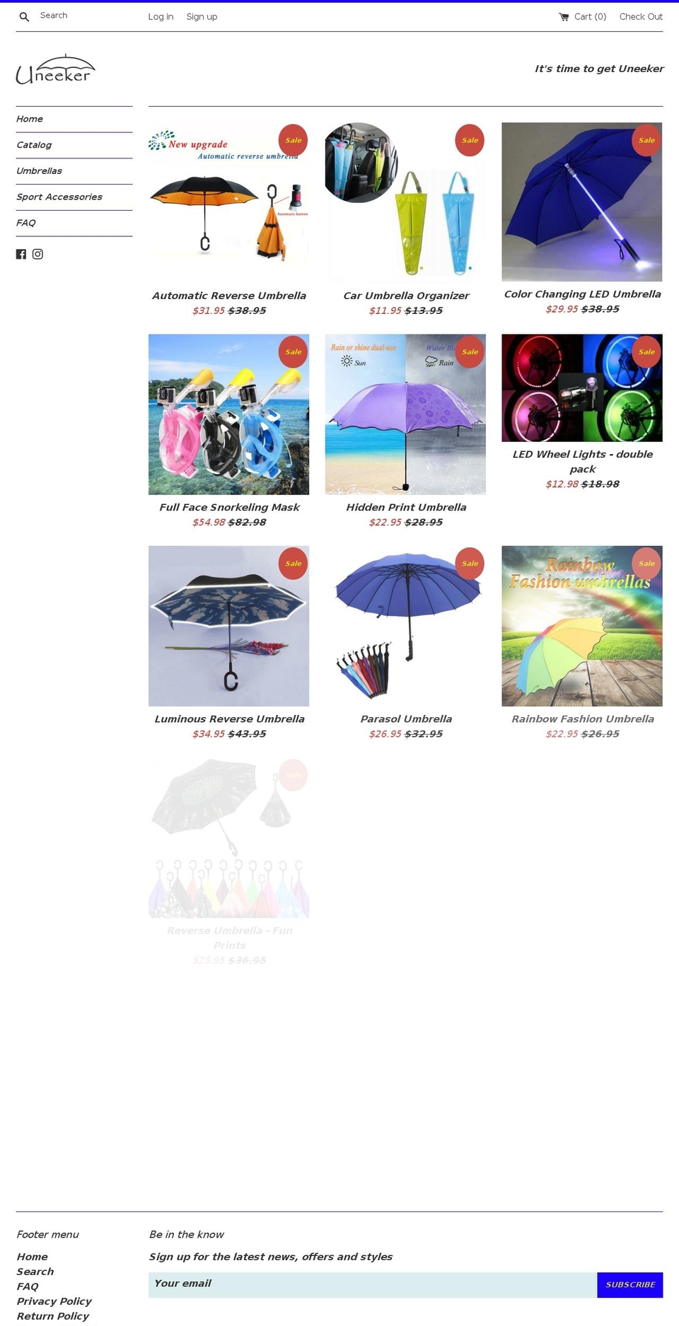 uneeker.com shopify website screenshot