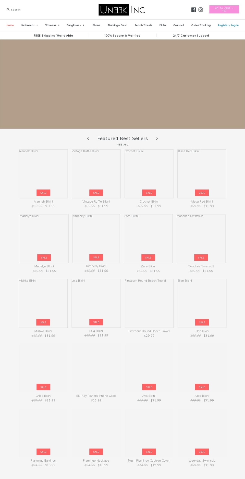 uneekinc.com — Shopify storefront screenshot