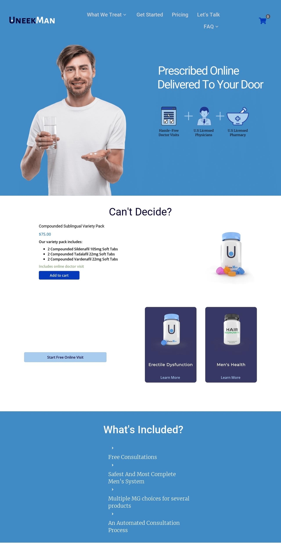 uneekrx.com — Shopify storefront screenshot