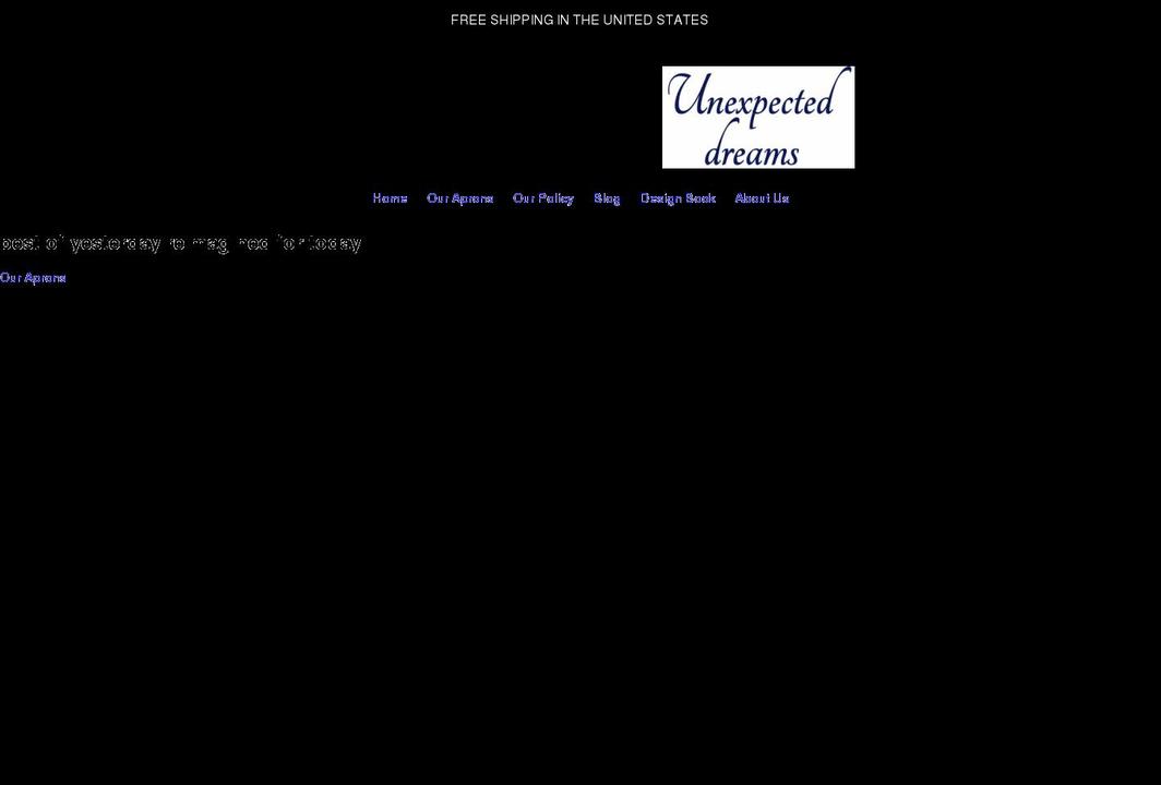 unexpecteddreams.net shopify website screenshot