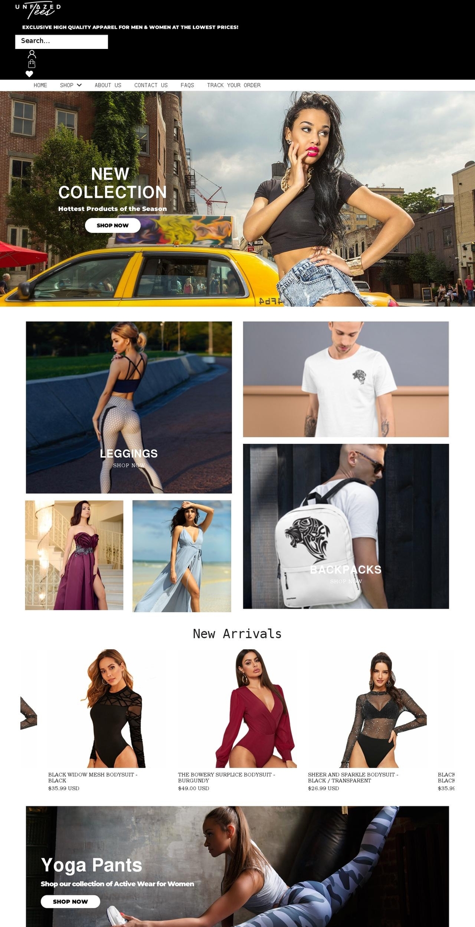 unfazedtees.com shopify website screenshot