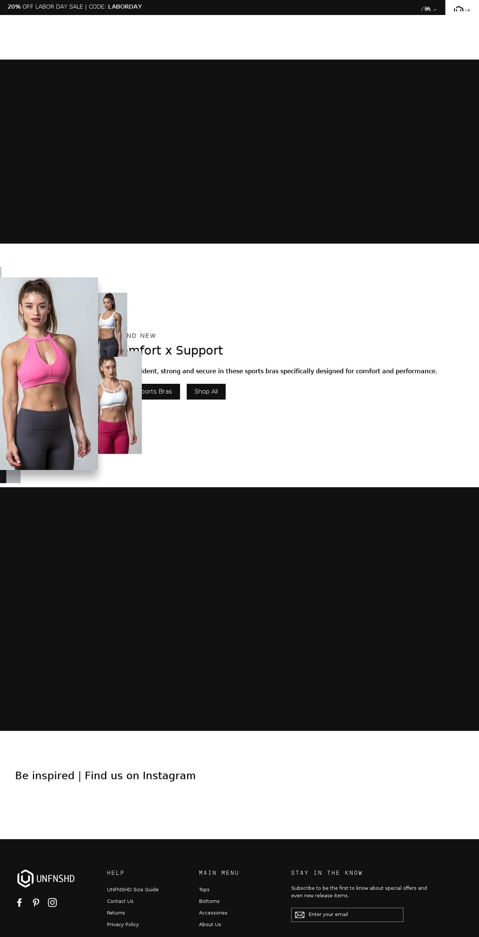 unfnshd.com shopify website screenshot