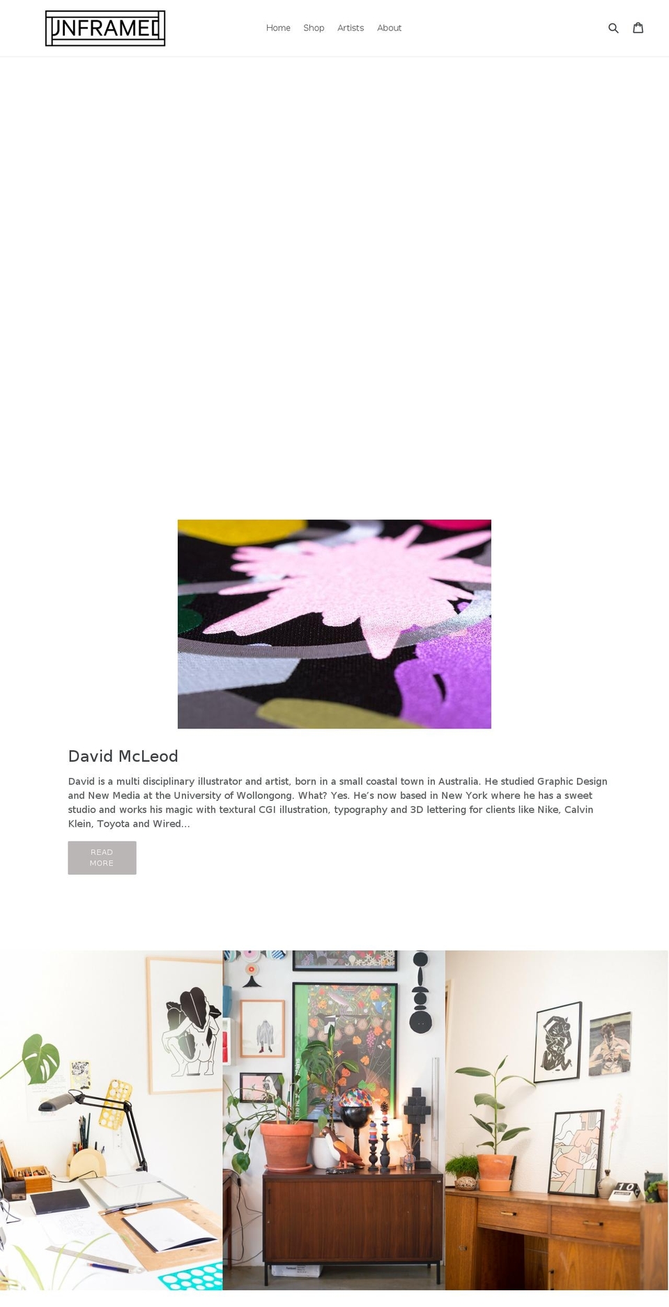 unframedbyunfair.com — Shopify storefront screenshot