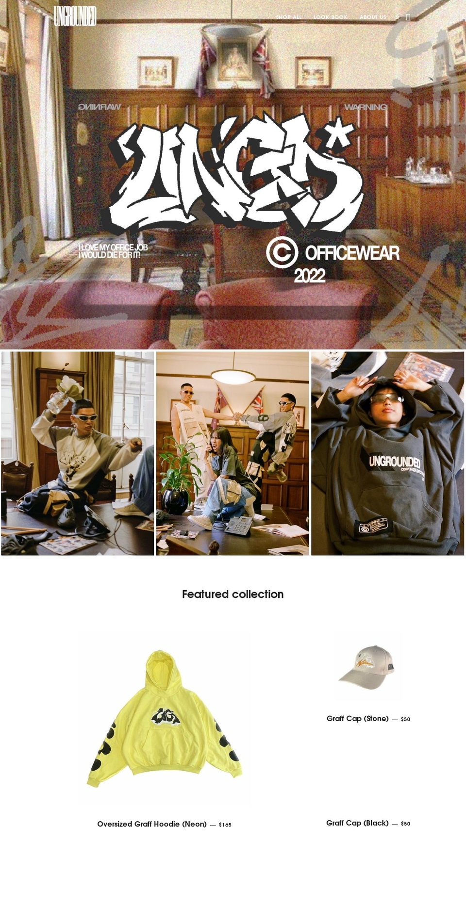 ungroundedco.com shopify website screenshot