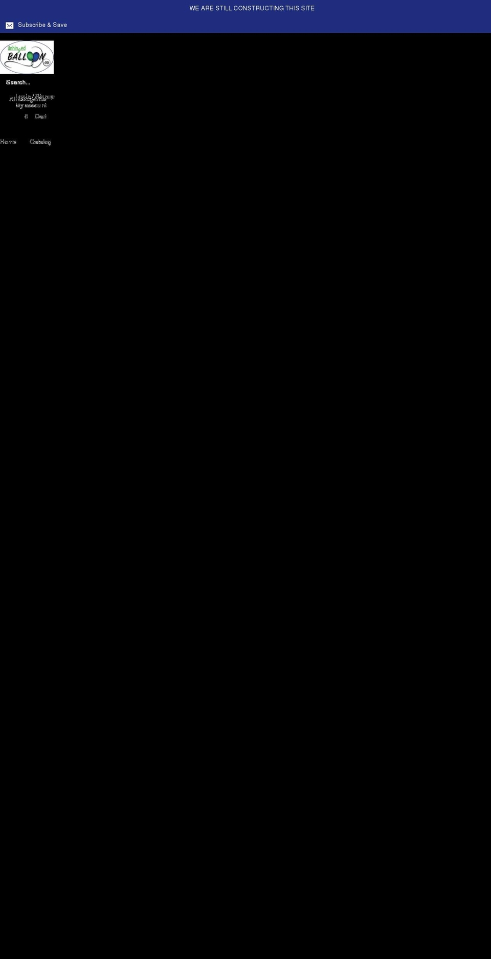 unhinged-balloon-company.myshopify.com shopify website screenshot