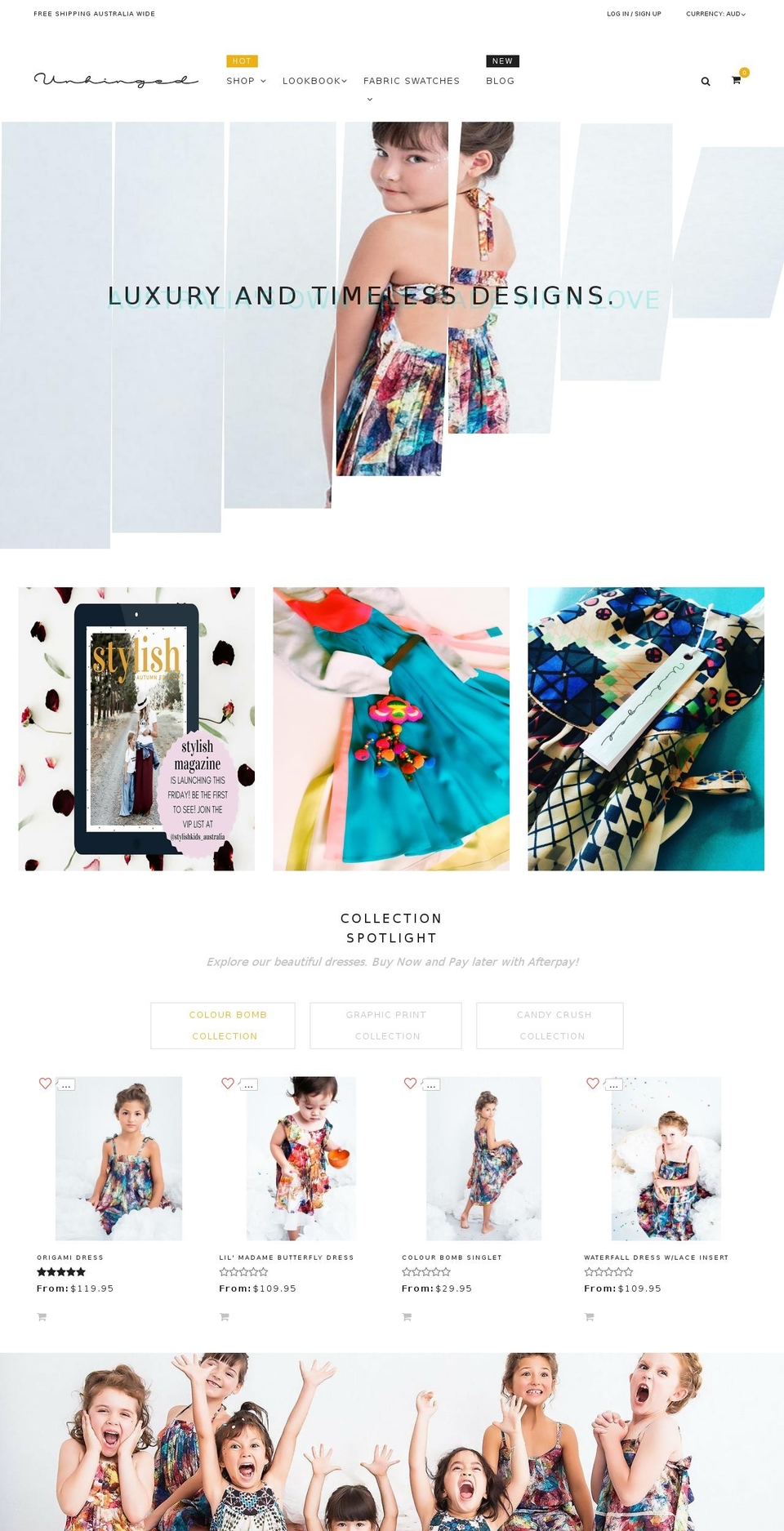 unhingeddesign.com — Shopify storefront screenshot