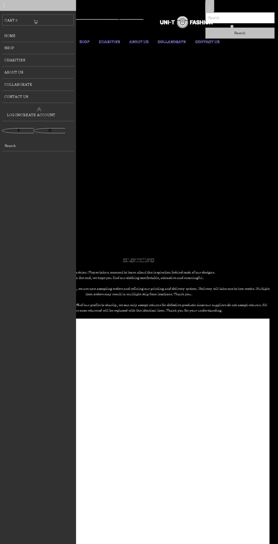 uni-tshop.com shopify website screenshot