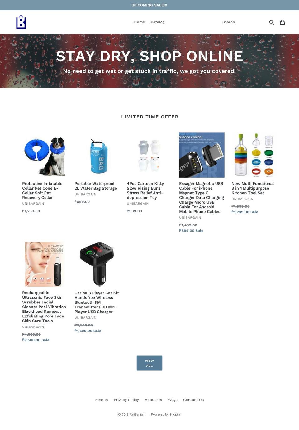 unibargain.com — Shopify storefront screenshot