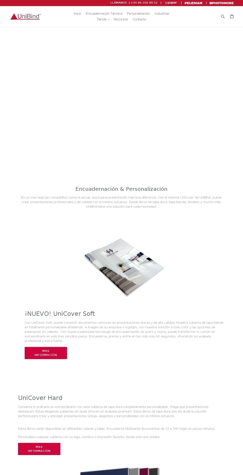 unibindiberia.com — Shopify storefront screenshot