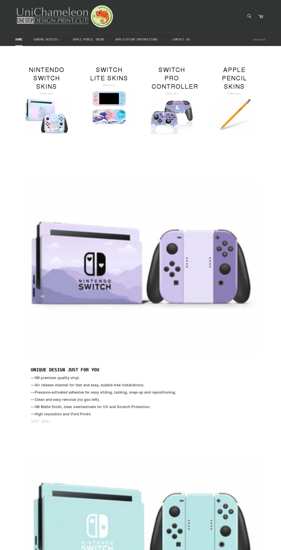 unichameleon.com shopify website screenshot
