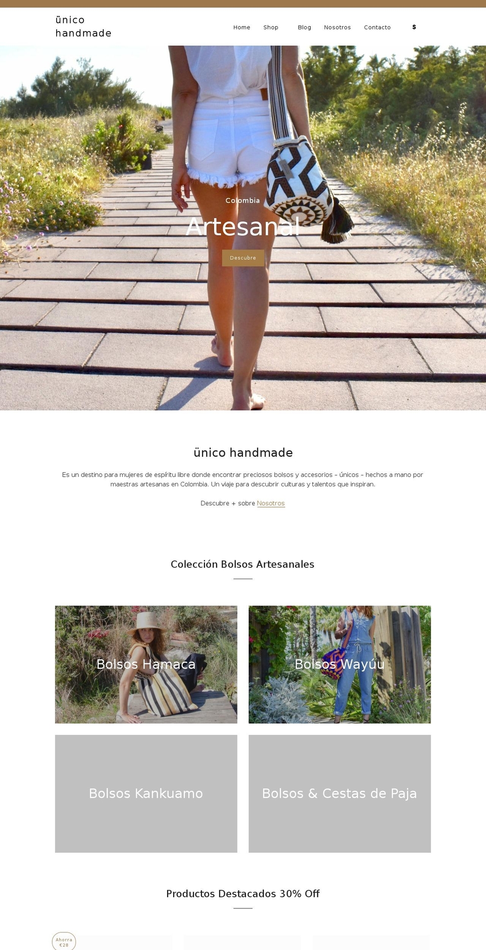 unicohandmade.com shopify website screenshot