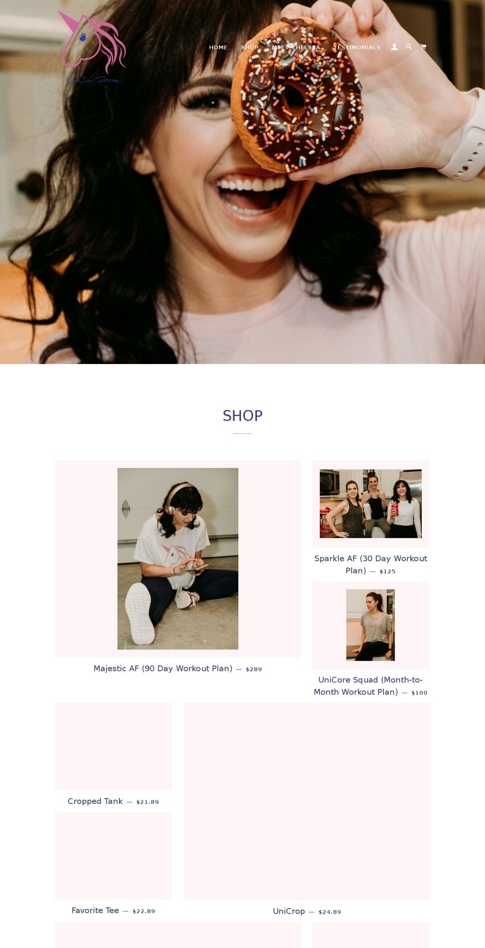 unicorefitness.com — Shopify storefront screenshot