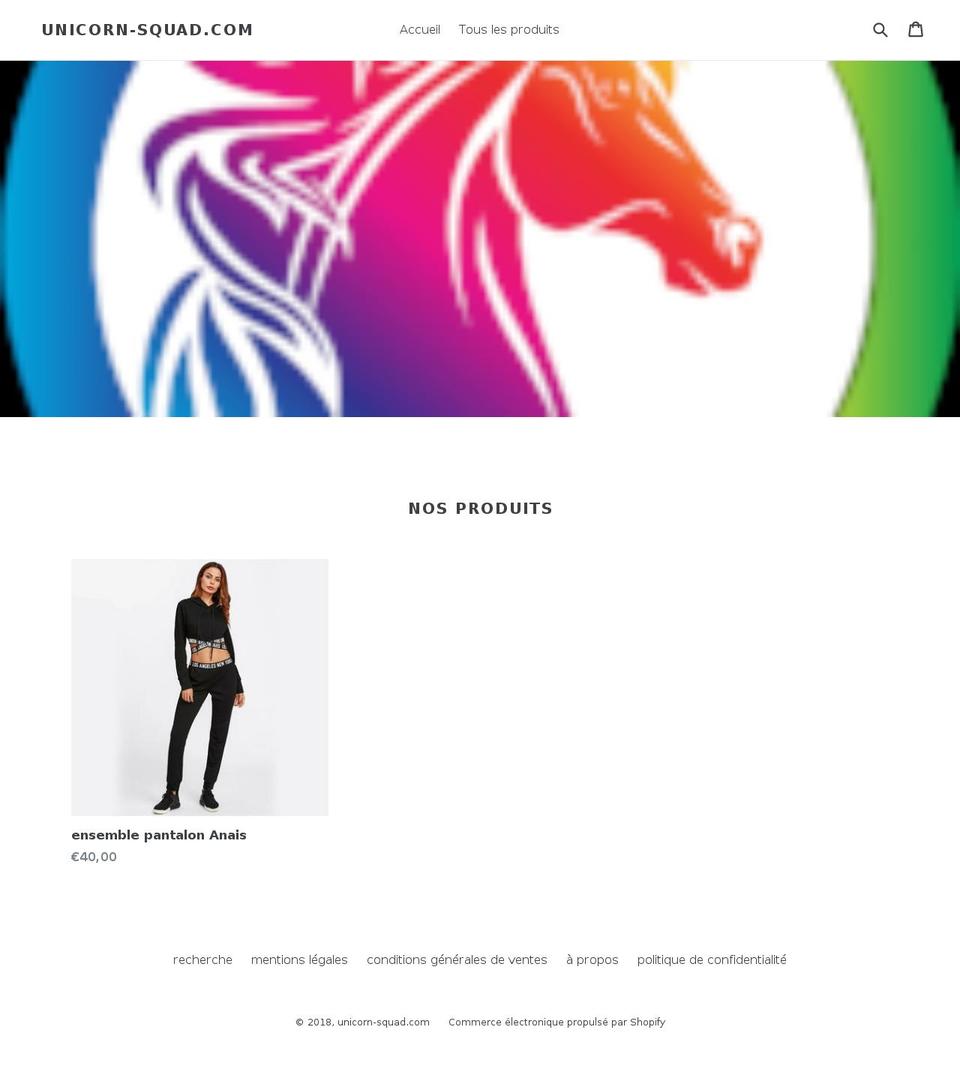 unicorn-squad.com — Shopify storefront screenshot