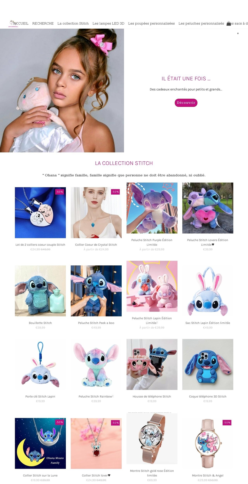 unicorndoll.com — Shopify storefront screenshot