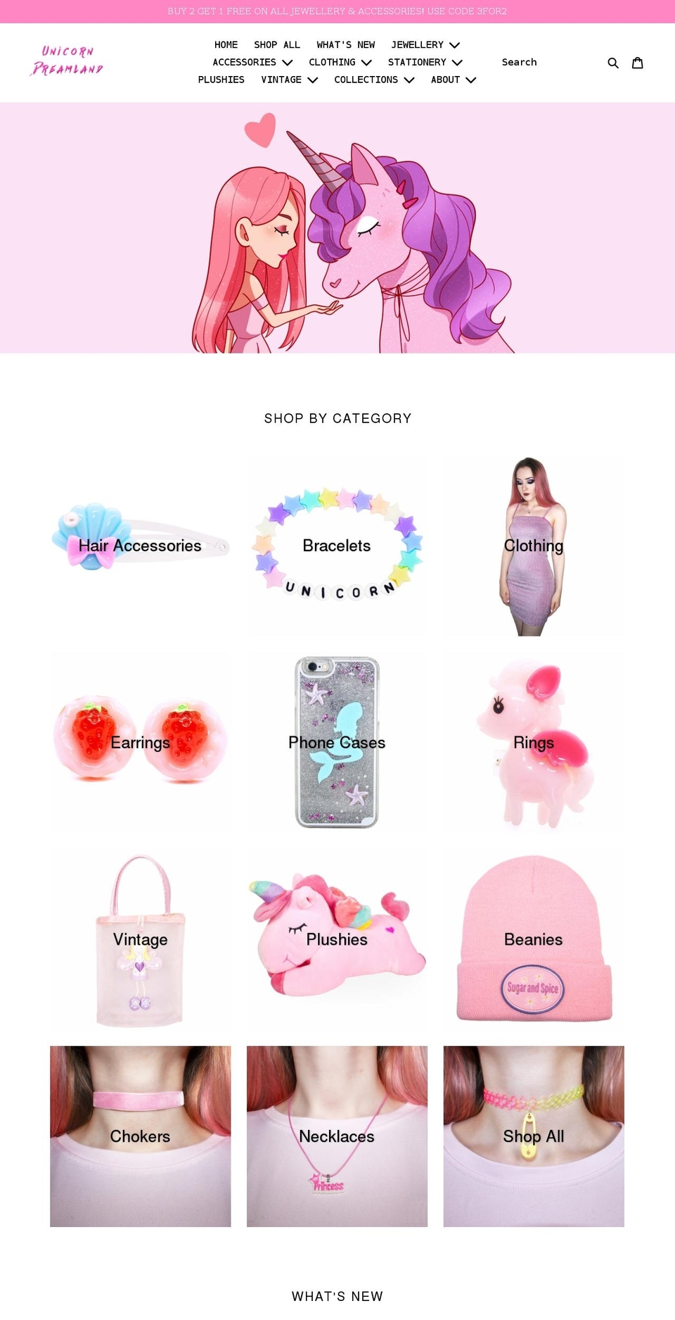 unicorndreamland.com.au shopify website screenshot