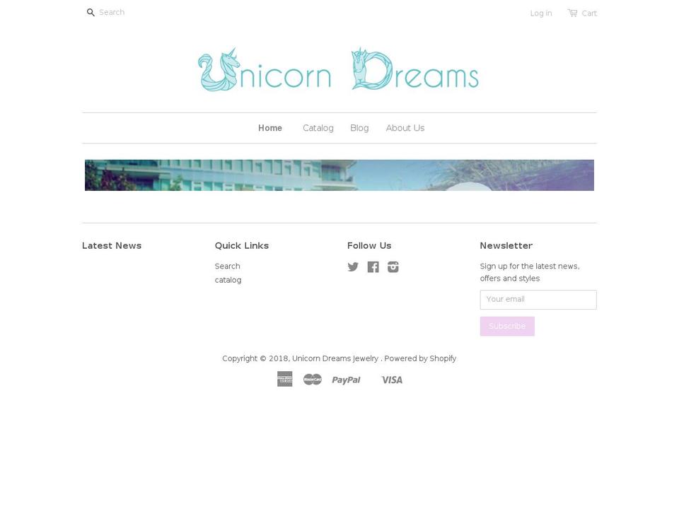 unicorndreamsjewelry.com — Shopify storefront screenshot
