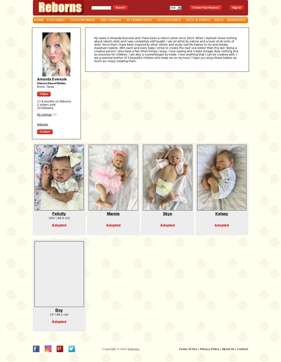 unicornkissed.com — Shopify storefront screenshot