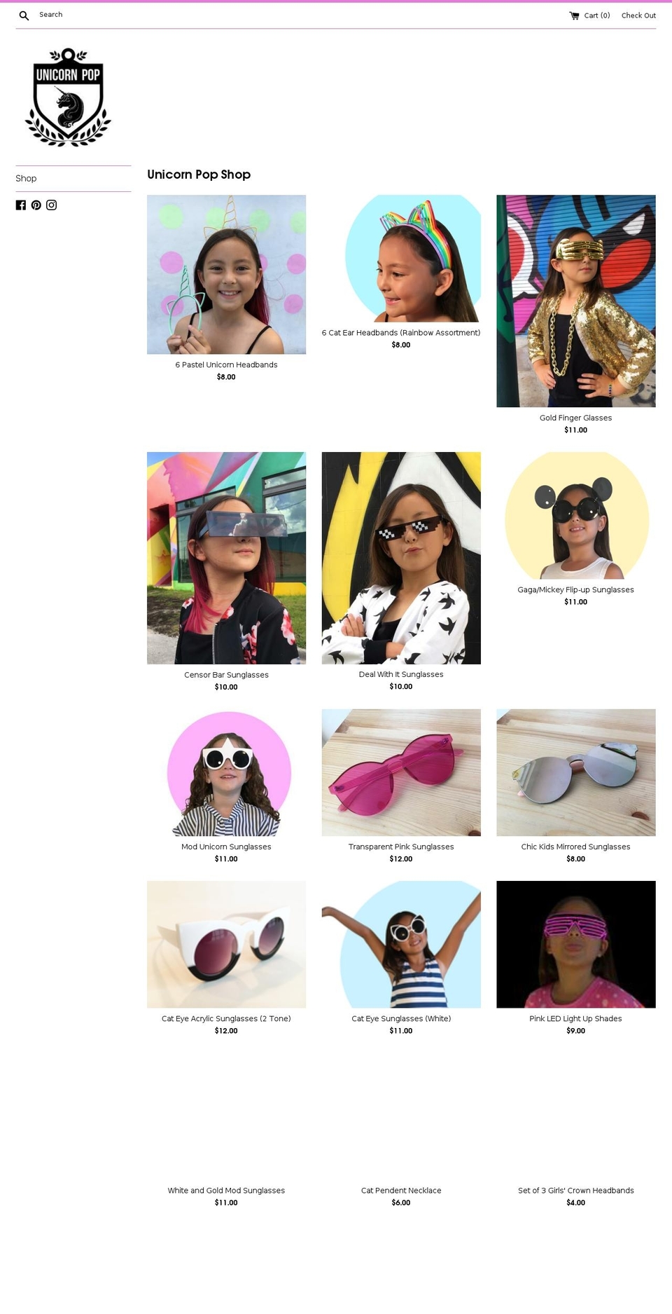 unicornpop.store shopify website screenshot