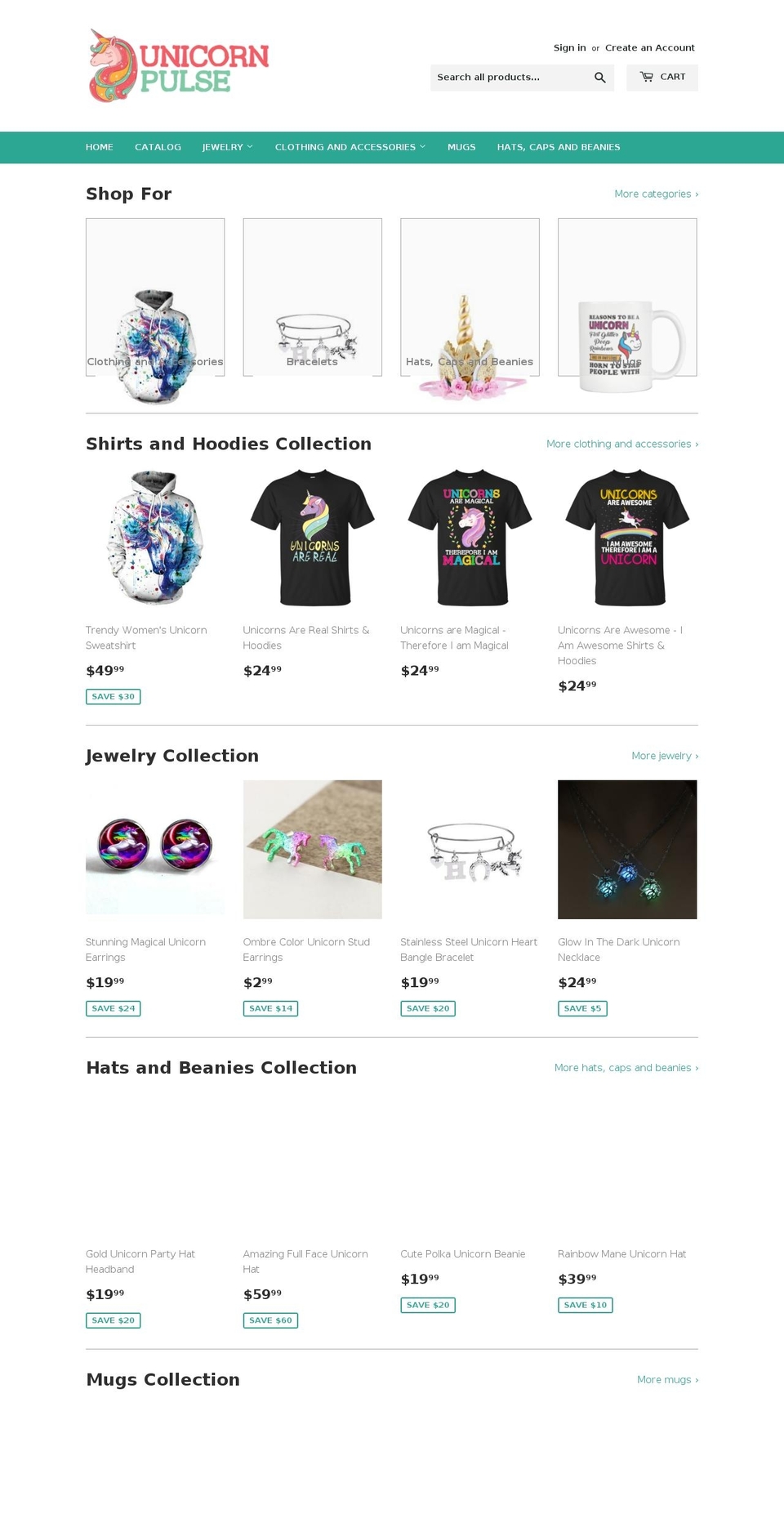 unicornpulse.com shopify website screenshot