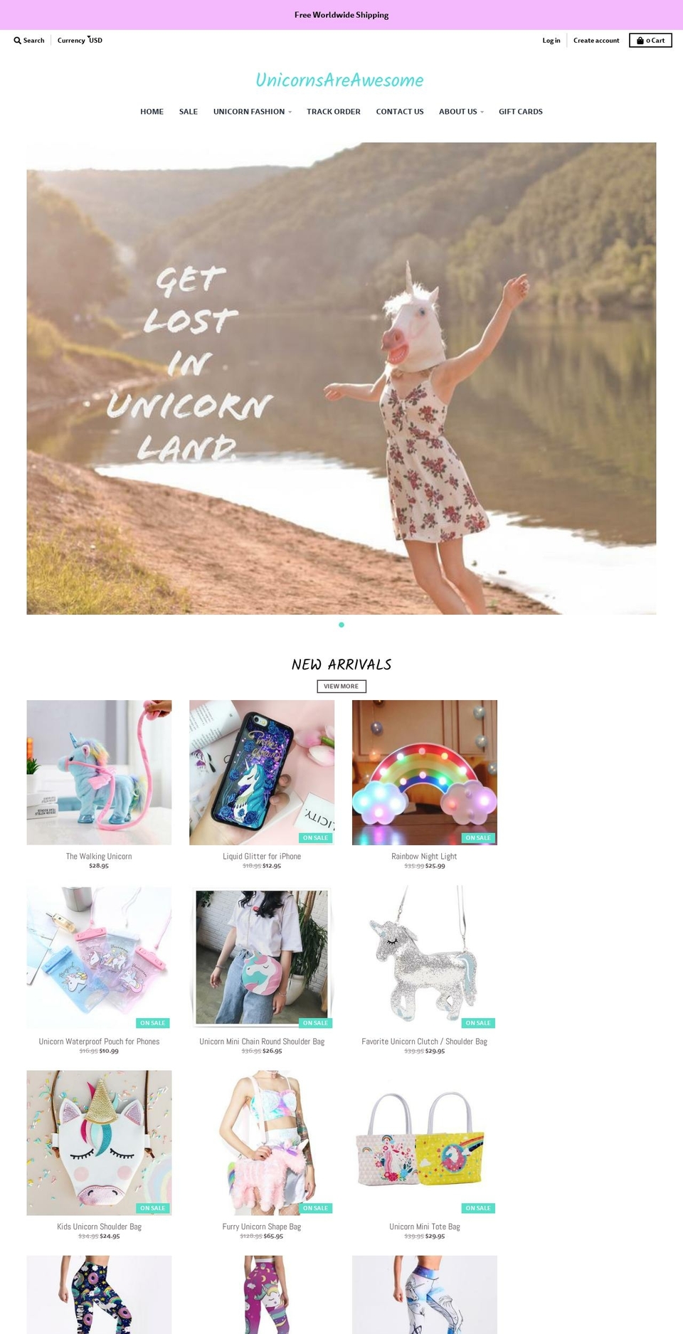 unicornsareawesome.net shopify website screenshot
