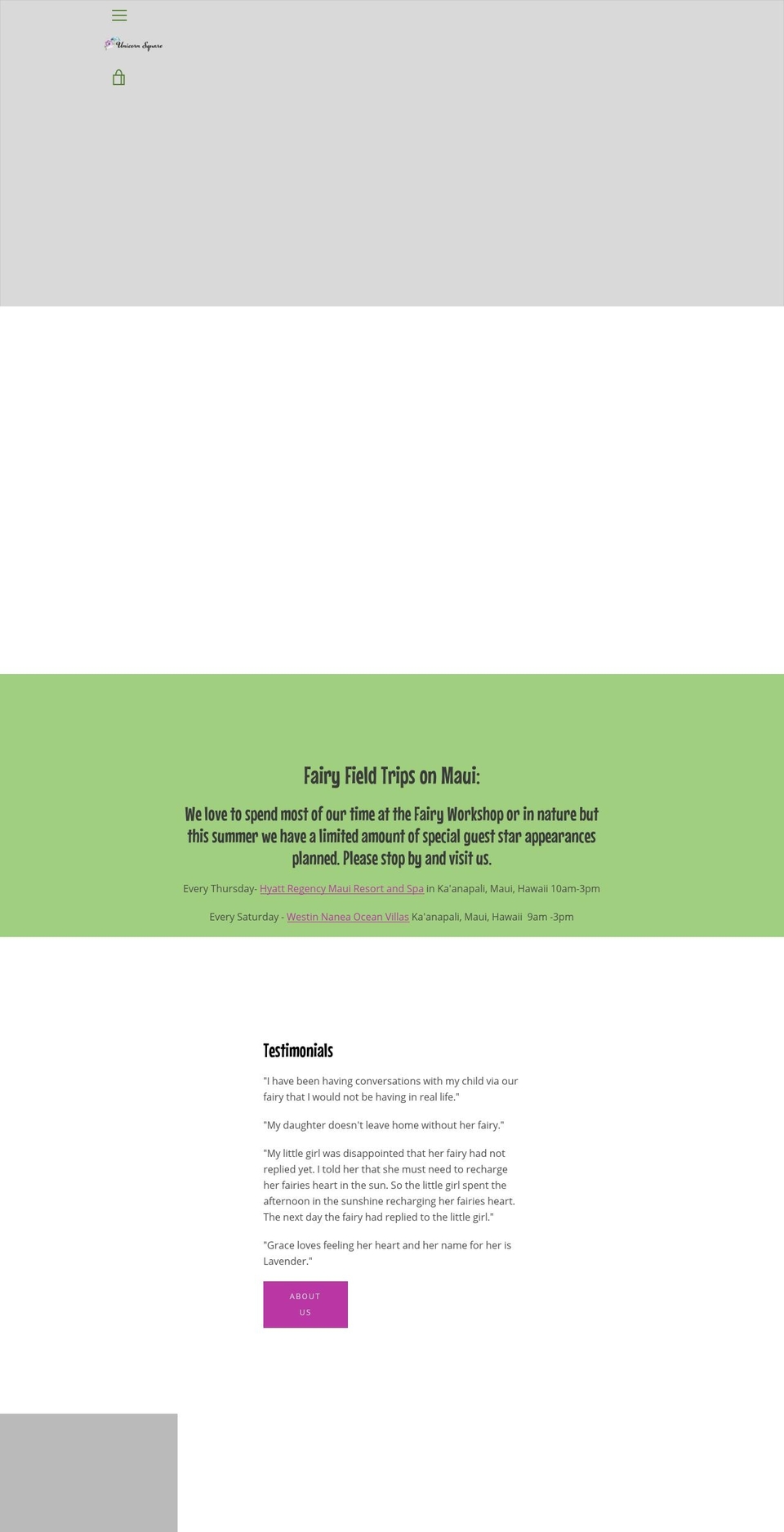 unicornsquare.com shopify website screenshot