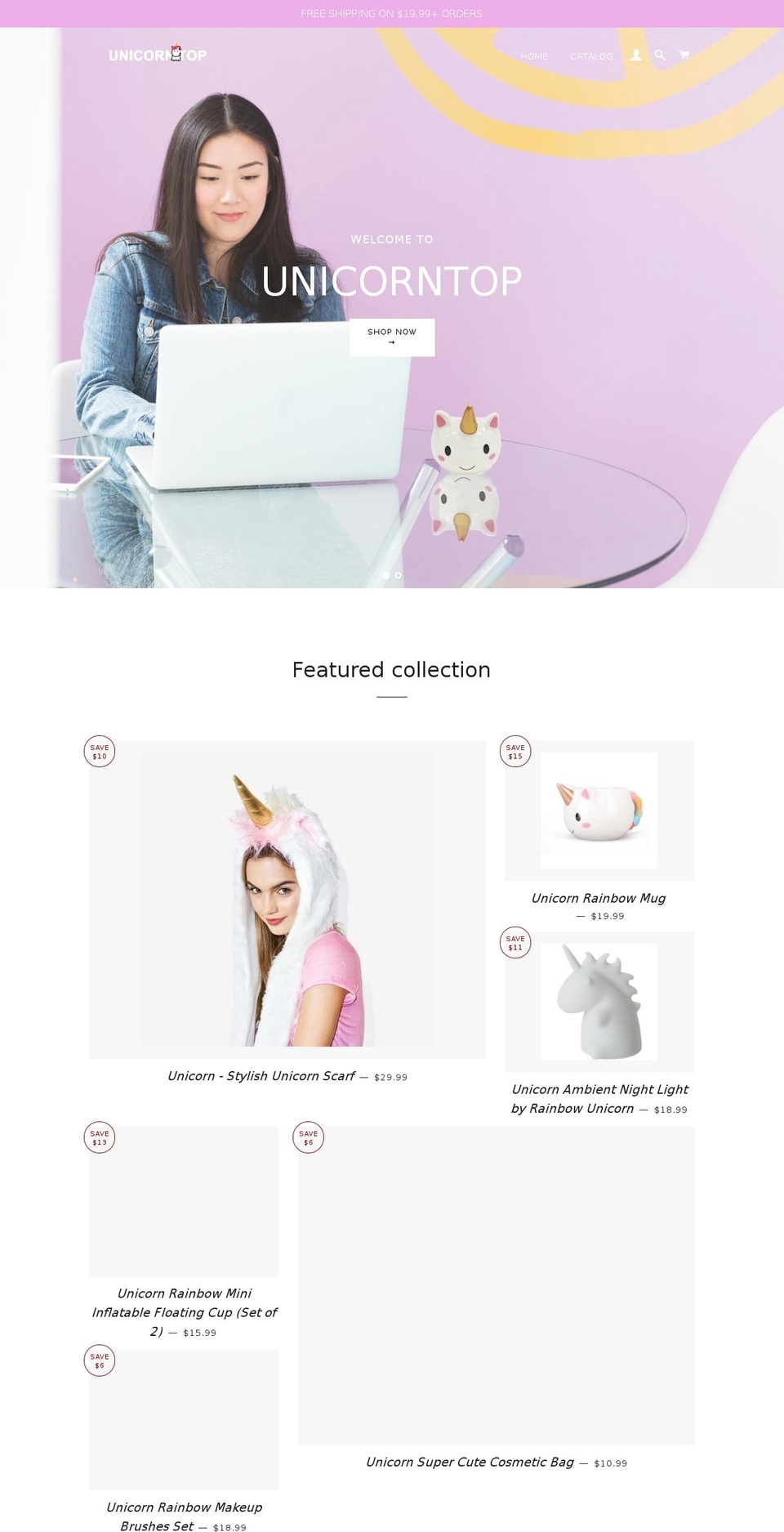 unicorntop.com shopify website screenshot