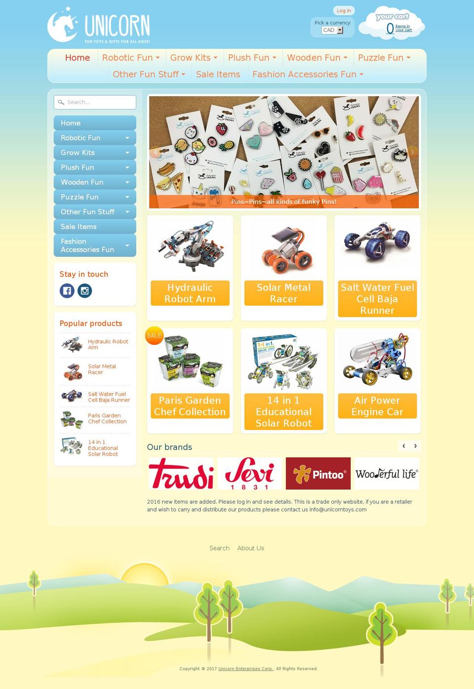 unicorntoys.com shopify website screenshot