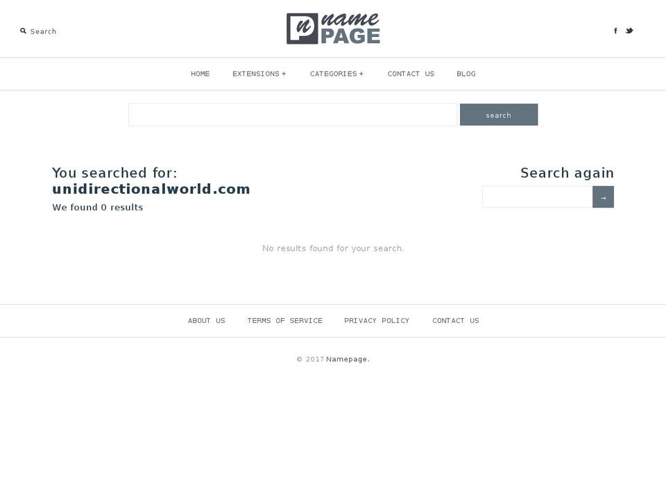 unidirectionalworld.com shopify website screenshot