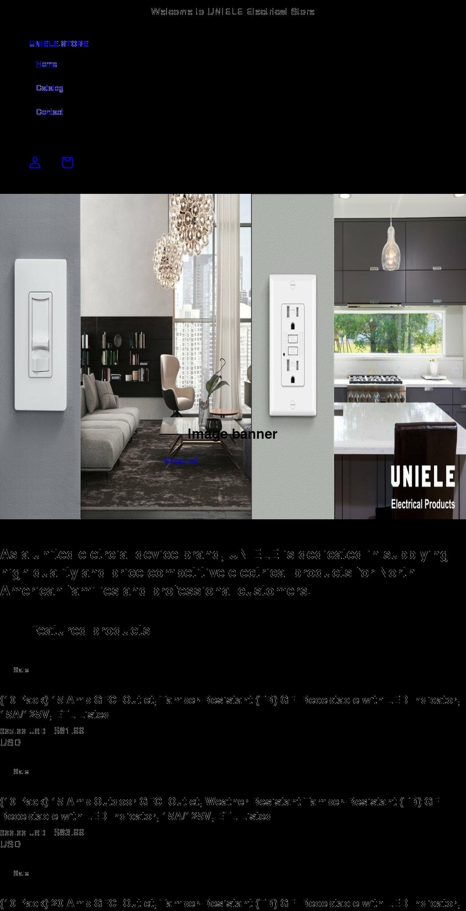 uniele.store shopify website screenshot