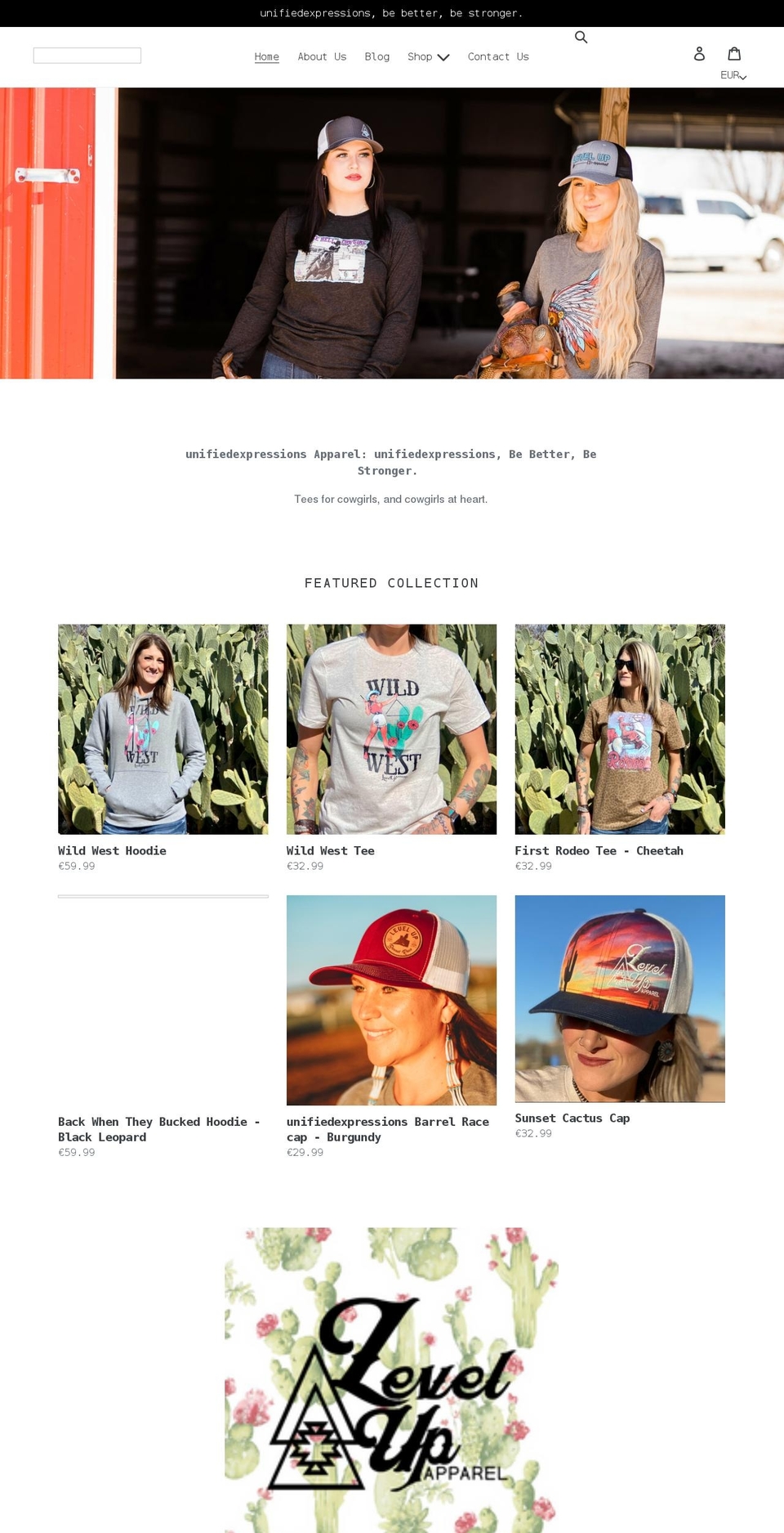unifiedexpressions.com shopify website screenshot