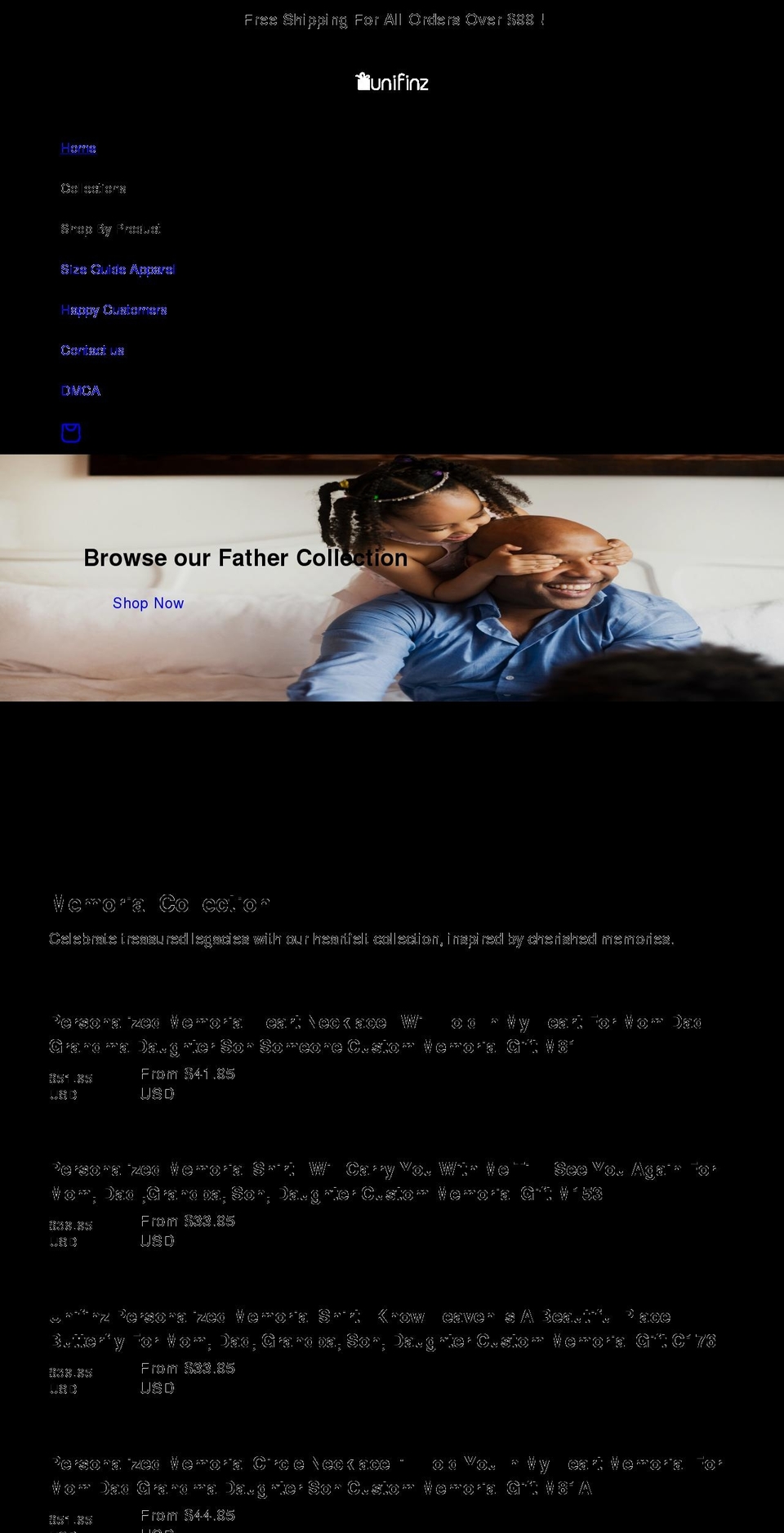 unifinz.com shopify website screenshot